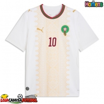 Camisa de Futebol Marrocos Brahim Diaz #10 Equipamento Secundário Mundo 2026 Manga Curta